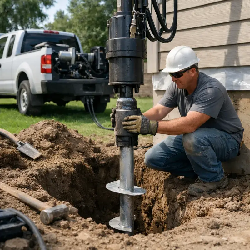 Helical Pier Installation Bowling Green